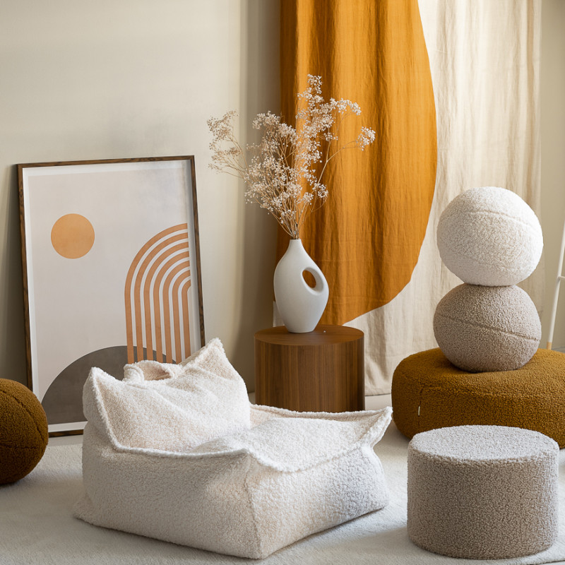 Fotel dziecięcy worek Wigiwama® – Cream White Beanbag Chair