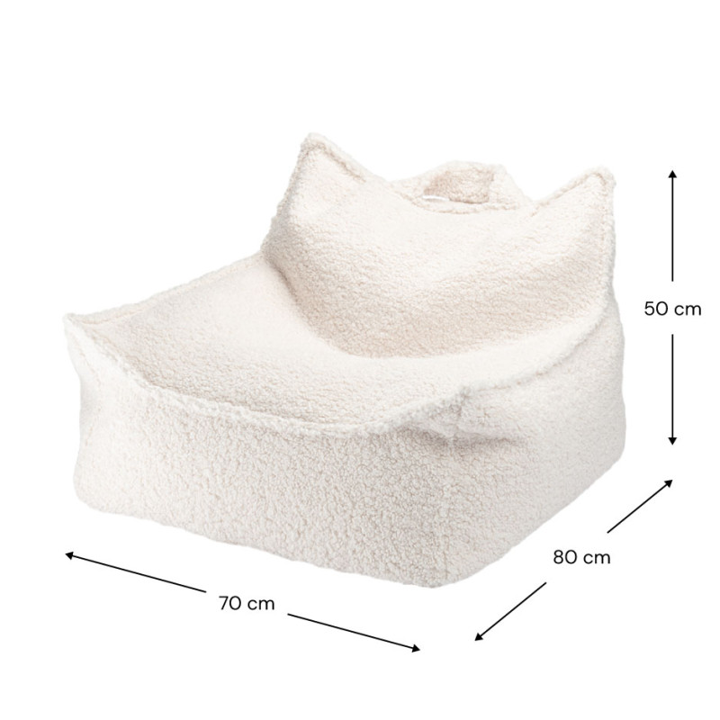 Fotel dziecięcy worek Wigiwama® – Cream White Beanbag Chair