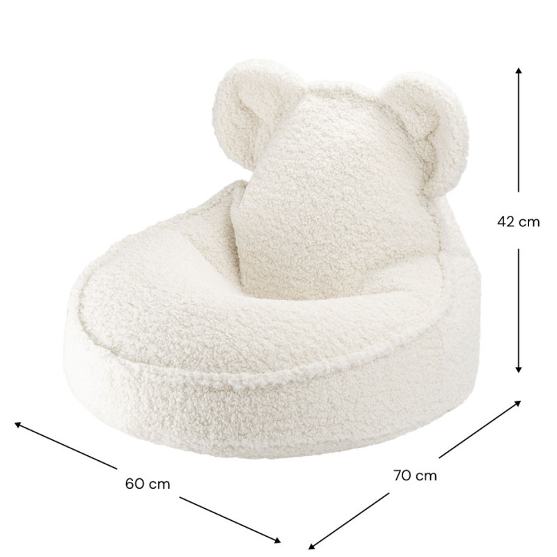 Fotel dziecięcy worek Wigiwama® – Cream White Bear Beanbag