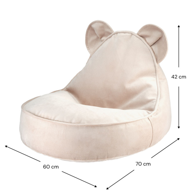Fotel dziecięcy worek Wigiwama® – Dusty Beige Bear Beanbag