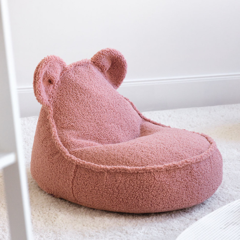 Fotel dziecięcy worek Wigiwama® – Guava Pink Bear Beanbag