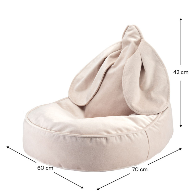 Fotel dziecięcy worek Wigiwama® – Dusty Beige Bunny Beanbag