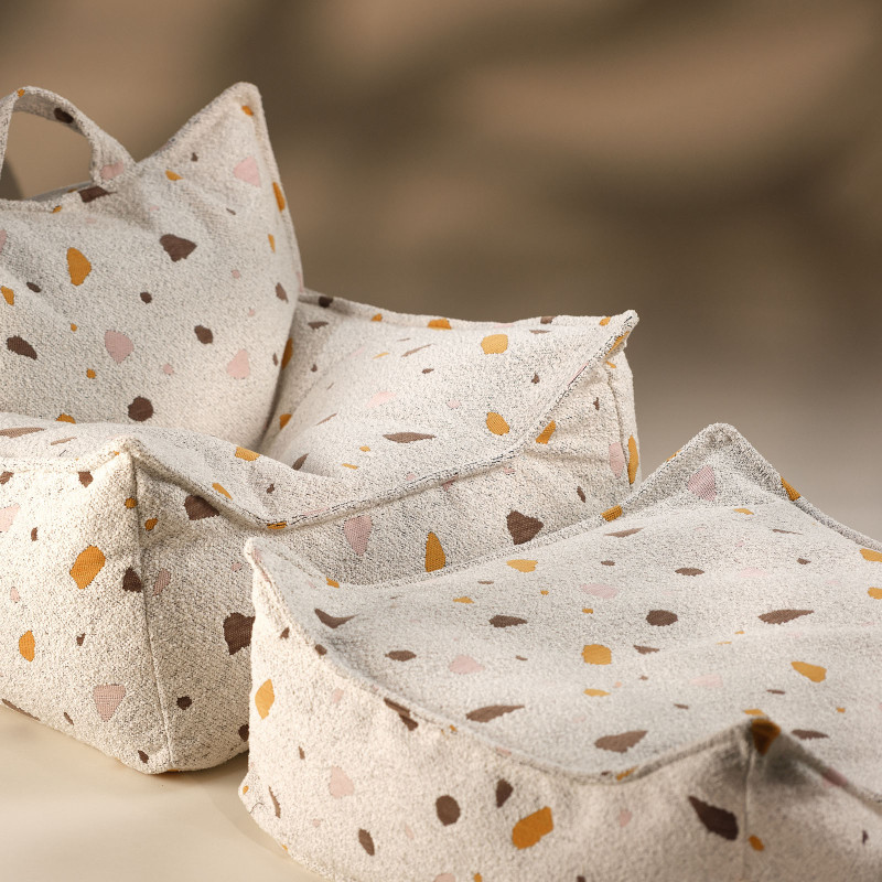 Otomana Wigiwama® - Terrazzo Marble Square Ottoman