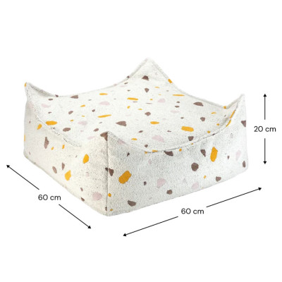 Otomana Wigiwama® - Terrazzo Marble Square Ottoman