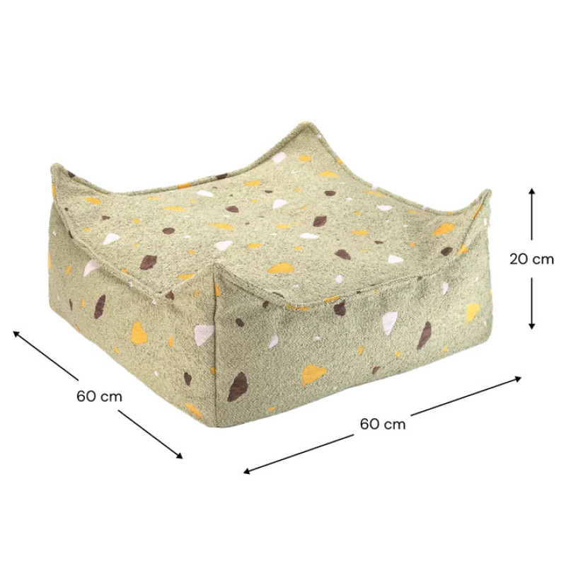 Otomana Wigiwama® - Terrazzo Moss Square Ottoman