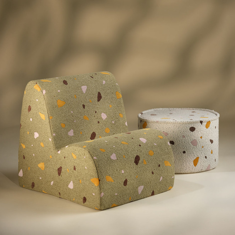 Fotelik dziecięcy Wigiwama® – Terrazzo Moss Cloud