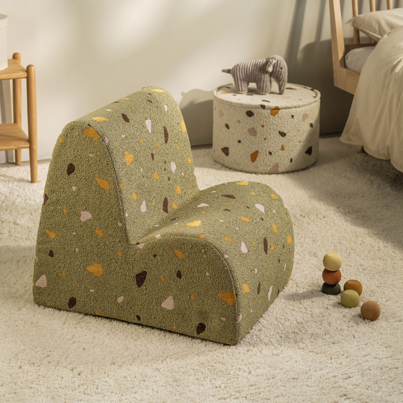 Fotelik dziecięcy Wigiwama® – Terrazzo Moss Cloud