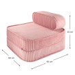 Rozkładany fotelik dziecięcy Wigiwama® – Pink Mousse Flip