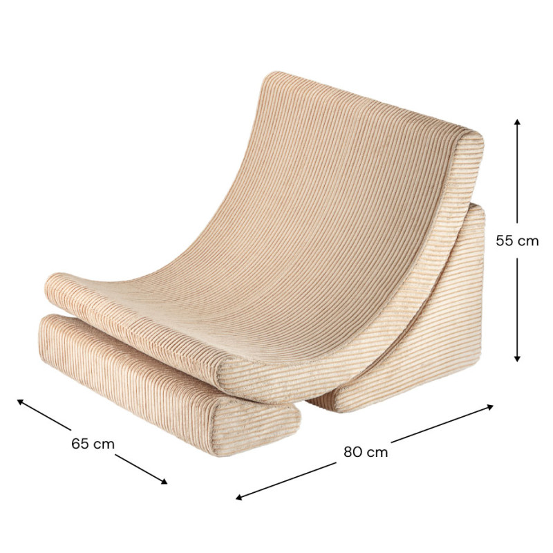 Rozkładany fotelik dziecięcy Wigiwama® – Brown Sugar Moon