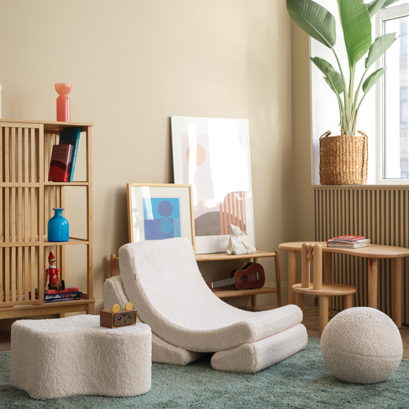 Rozkładany fotelik dziecięcy Wigiwama® – Cream White Moon