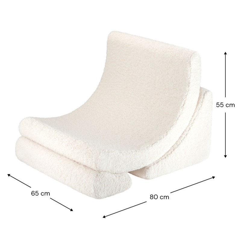 Rozkładany fotelik dziecięcy Wigiwama® – Cream White Moon