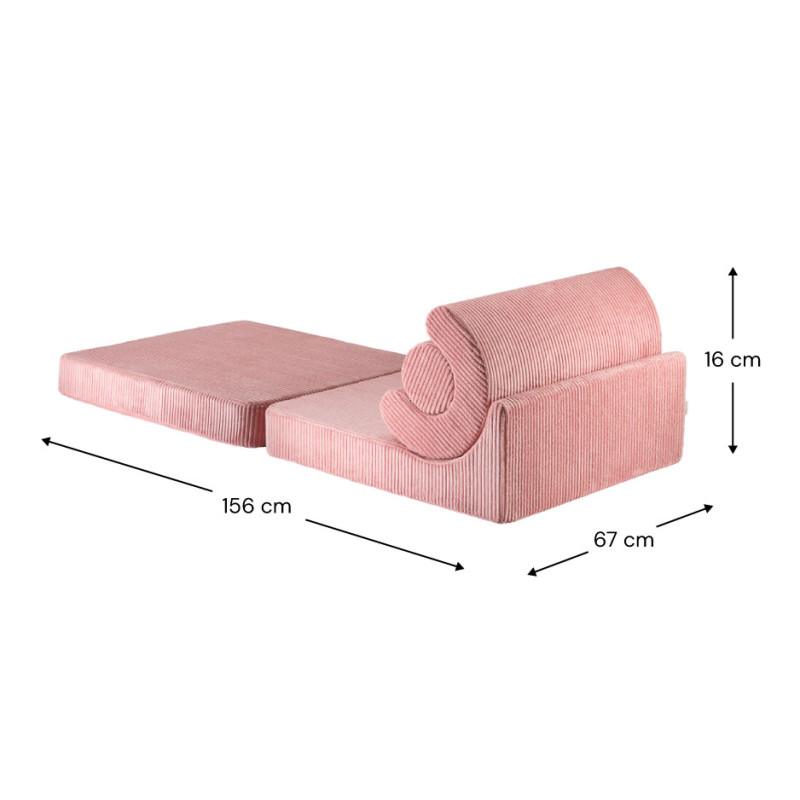 Rozkładany fotelik dziecięcy Wigiwama® – Pink Mousse Flipster