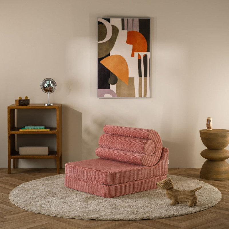 Rozkładany fotelik dziecięcy Wigiwama® – Pink Mousse Flipster