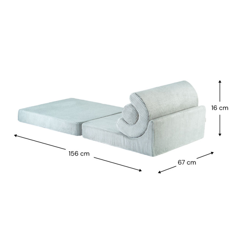 Rozkładany fotelik dziecięcy Wigiwama® – Peppermint Green Flipster