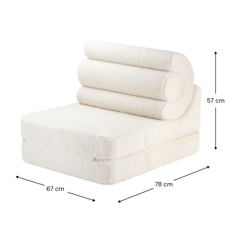Rozkładany fotelik dziecięcy Wigiwama® – Cream White Flipster