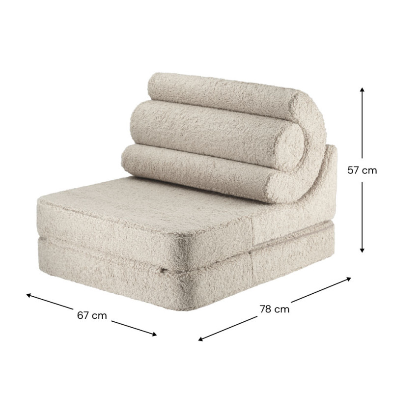 Rozkładany fotel dziecięcy Wigiwama® – Biscuit Flipster