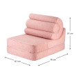 Rozkładana dziecięca sofa Wigiwama® – Guava Pink Flipster