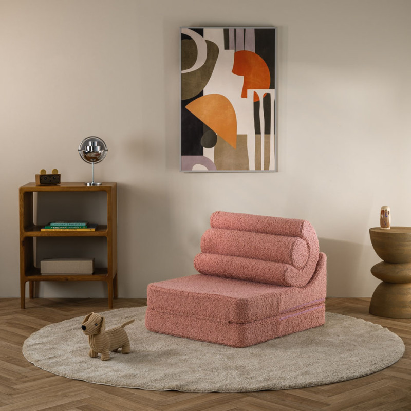Rozkładana dziecięca sofa Wigiwama® – Guava Pink Flipster