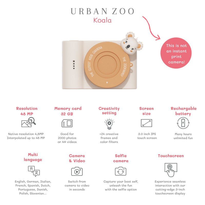 The Zoofamily aparat cyfrowy dla dzieci UrbanZoo Koala