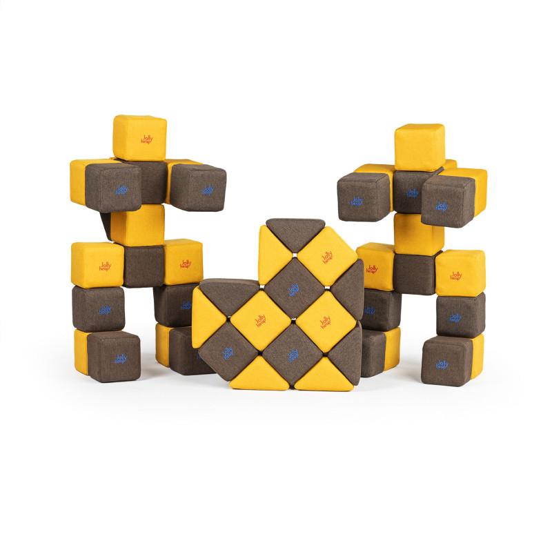 Magnetyczna układanka JollyHeap Medium zestaw 50 klocków