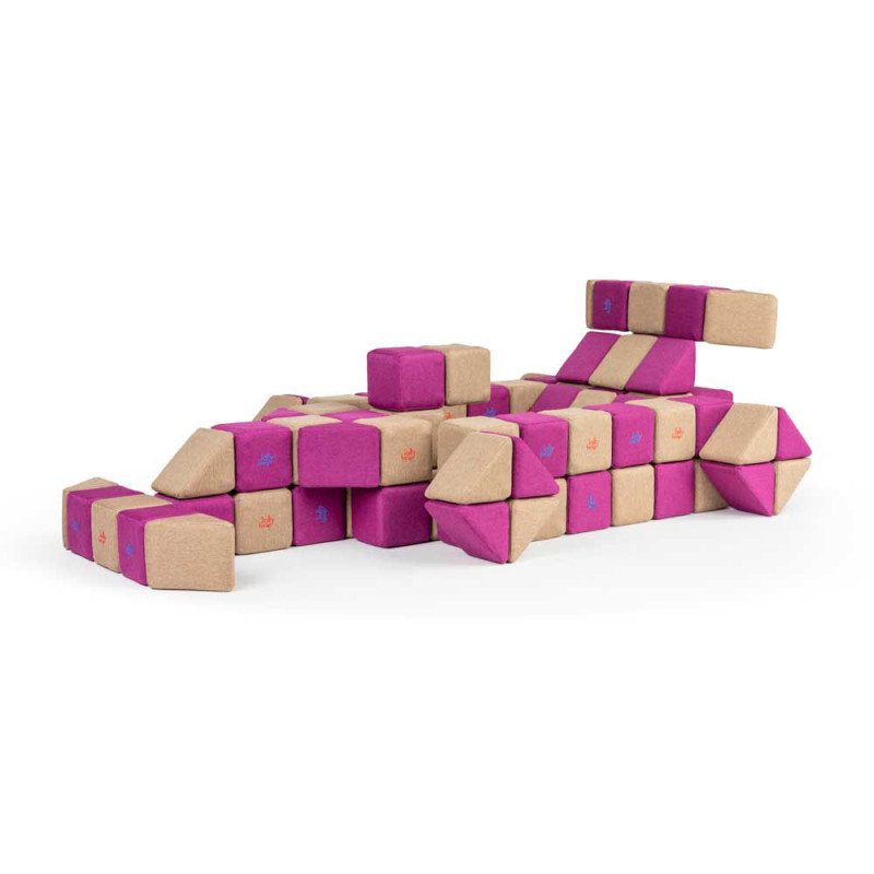 Magnetyczna układanka JollyHeap Basic zestaw 100 klocków