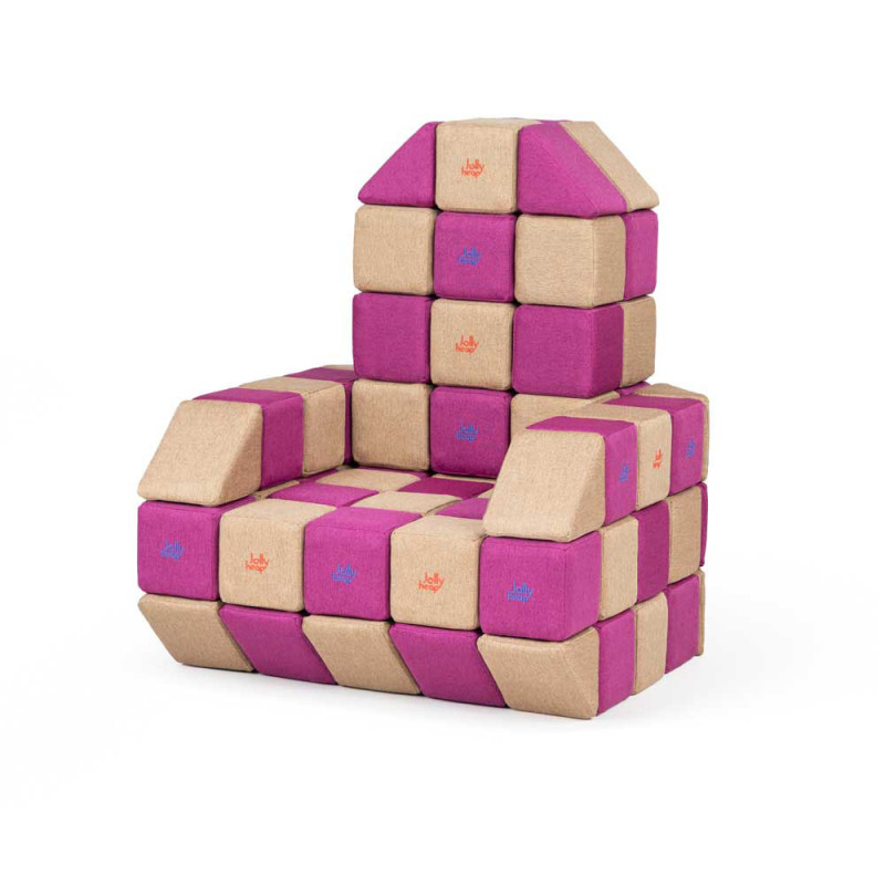 Magnetyczna układanka JollyHeap Basic zestaw 100 klocków