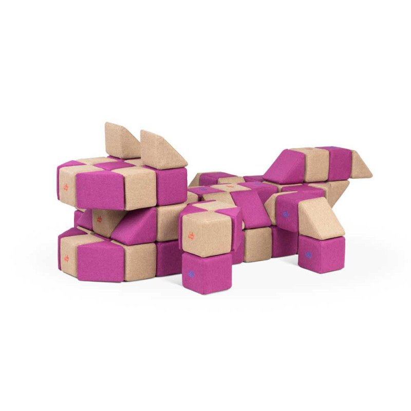 Magnetyczna układanka JollyHeap Basic zestaw 100 klocków