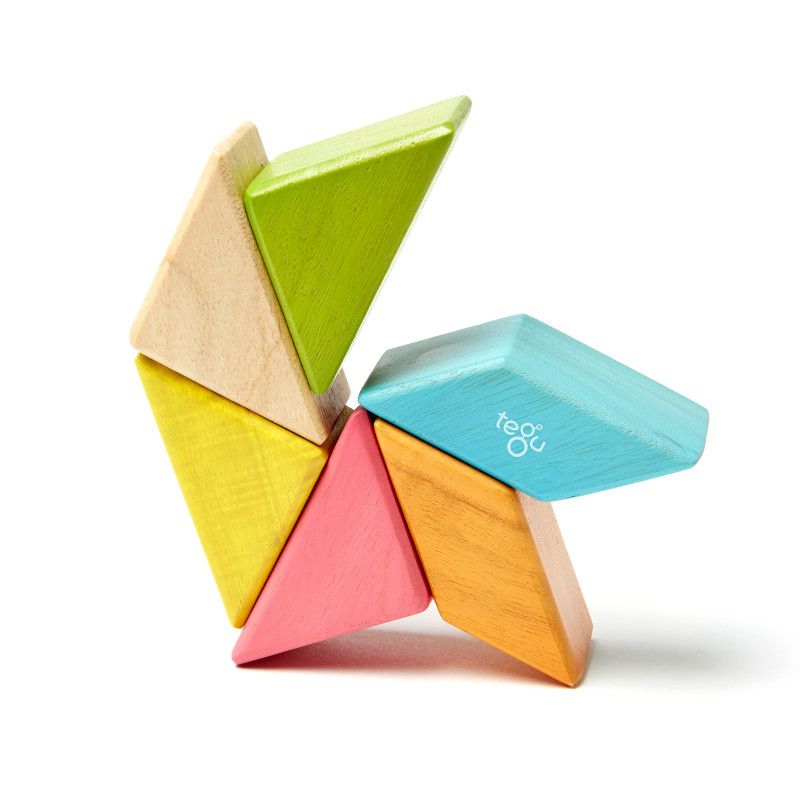 Magnetyczna układanka Tegu Travel Set Tints – 6 elementów