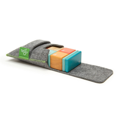 Magnetyczna drewniana układanka Tegu Travel Set Sunset – 8 elementów