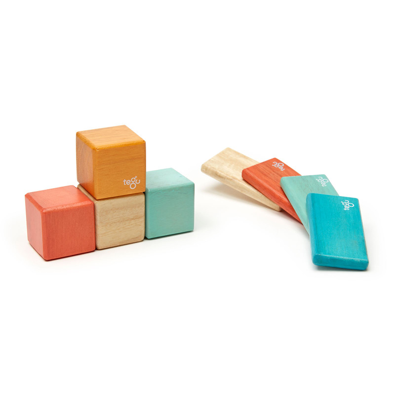 Magnetyczna drewniana układanka Tegu Travel Set Sunset – 8 elementów