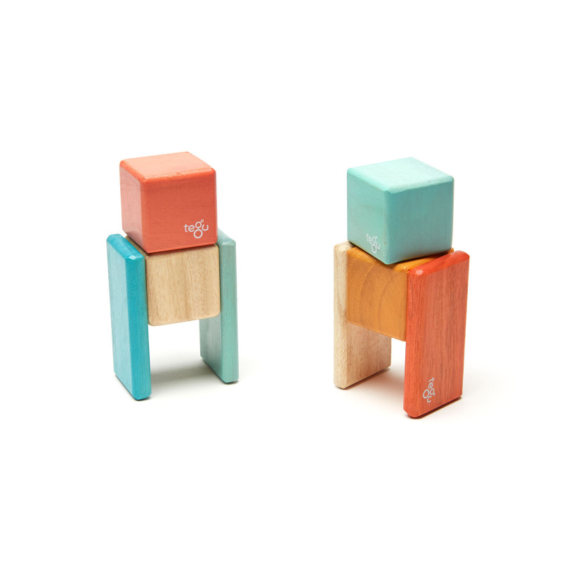 Magnetyczna drewniana układanka Tegu Travel Set Sunset – 8 elementów