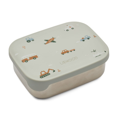 LIEWOOD pudełko śniadaniowe Arthur Vehicles Dove Blue Mix