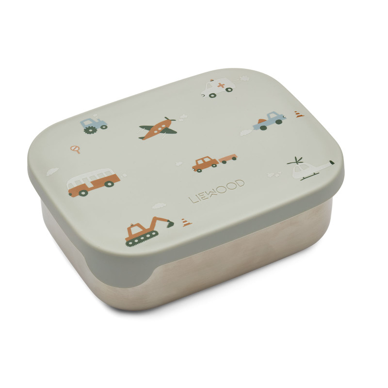 LIEWOOD pudełko śniadaniowe Arthur Vehicles Dove Blue Mix