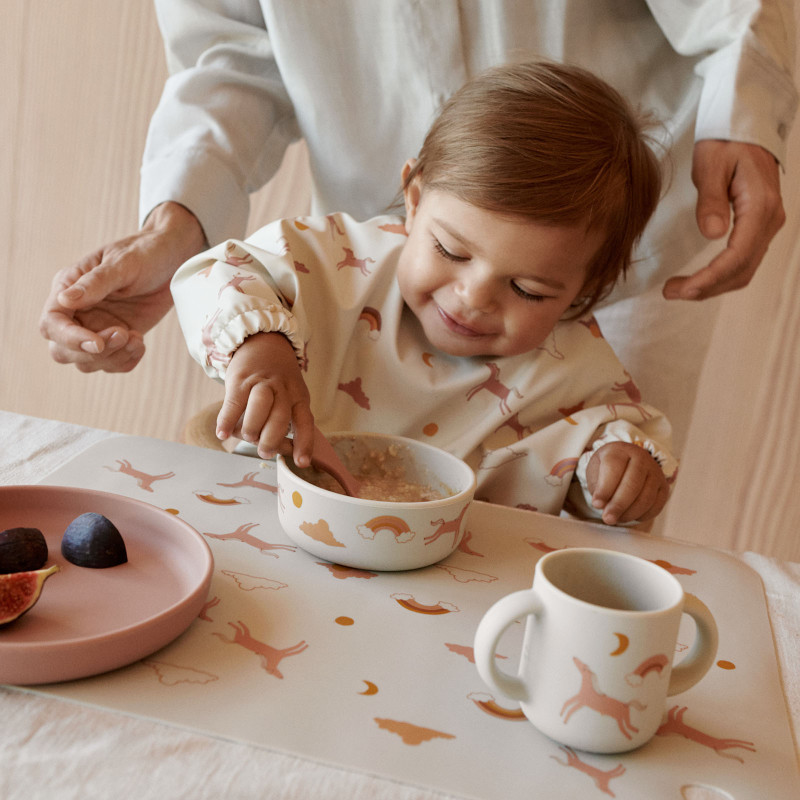 LIEWOOD silikonowy zestaw obiadowy Vivi Dream Ecru