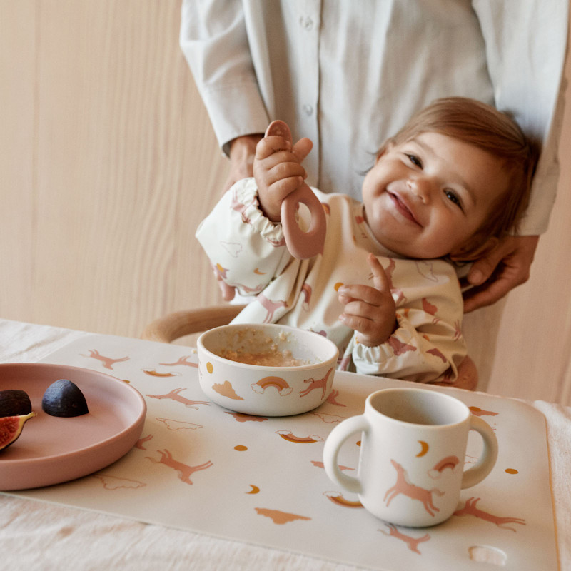 LIEWOOD silikonowy zestaw obiadowy Vivi Dream Ecru