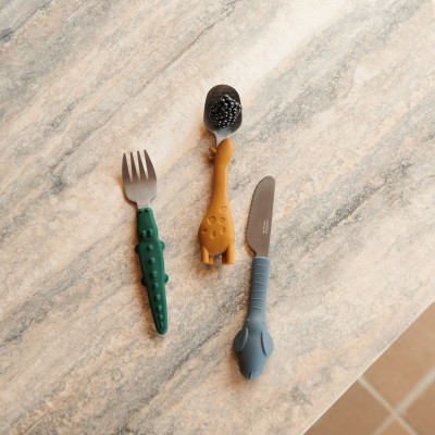 LIEWOOD dziecięce sztućce Tove Golden Caramel Mix