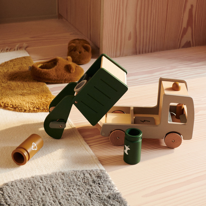 LIEWOOD drewniana śmieciarka Irina Garden Green