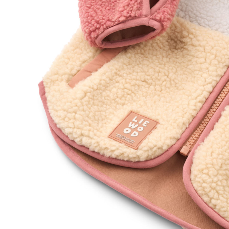 LIEWOOD Kurtka polarowa dla dzieci Nolan Apple blossom multi mix