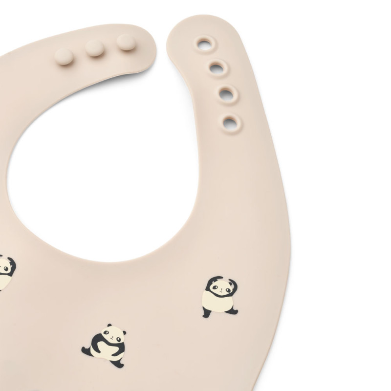 LIEWOOD silikonowe śliniaki Ember Panda / Sandy 2 sztuki