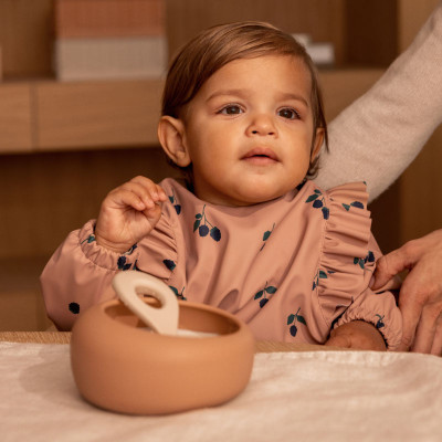 LIEWOOD silikonowa miseczka z łyżeczką Sparia Tuscany Rose / Apple Blossom