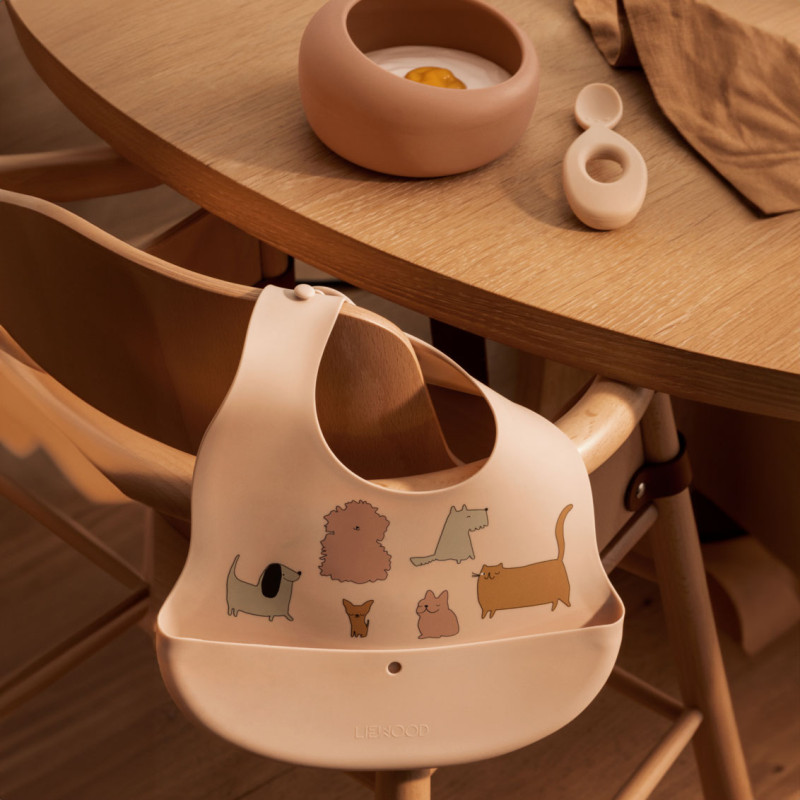 LIEWOOD silikonowa miseczka z łyżeczką Sparia Tuscany Rose / Apple Blossom