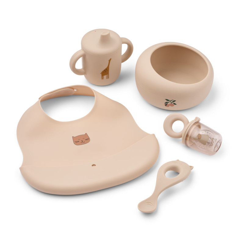 LIEWOOD zestaw do karmienia niemowląt Mileah Apple Blossom