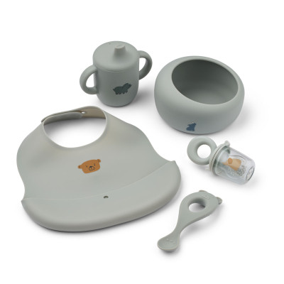 LIEWOOD zestaw do karmienia niemowląt Mileah Dove blue