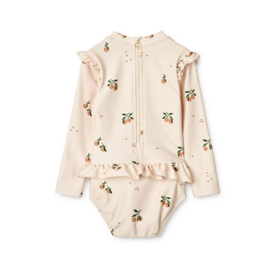 LIEWOOD Sille niemowlęcy kostium kąpielowy z długim rękawem Peach / Sea shell