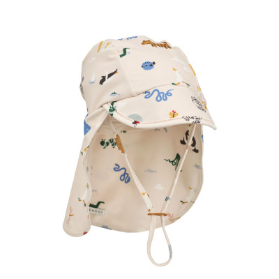 LIEWOOD Dziecięcy kapelusz kąpielowy UV Cecilia Around the world / Sandy