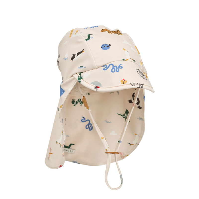 LIEWOOD Dziecięcy kapelusz kąpielowy UV Cecilia Around the world / Sandy