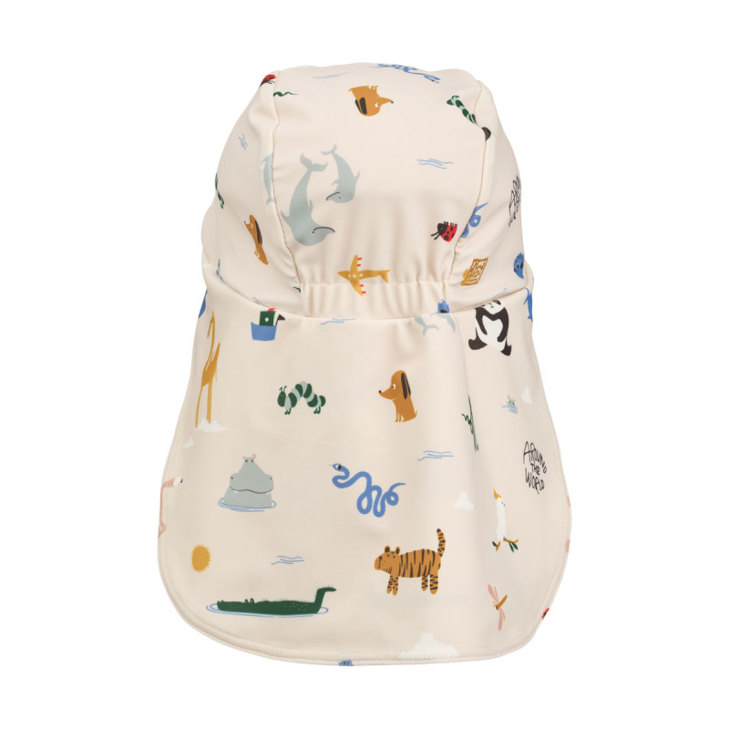 LIEWOOD Dziecięcy kapelusz kąpielowy UV Cecilia Around the world / Sandy