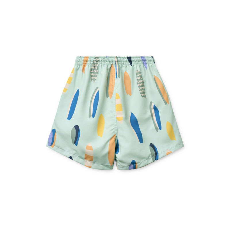 LIEWOOD Duke kąpielówki Boards / Light peppermint