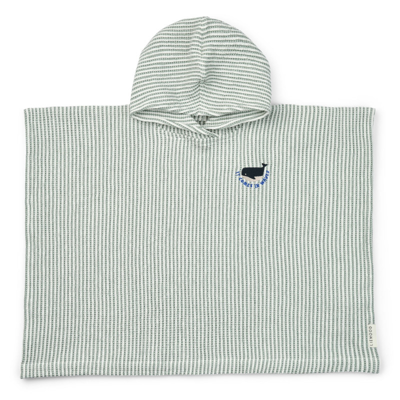 LIEWOOD ponczo Paco Embroidery Peppermint / Creme de la creme