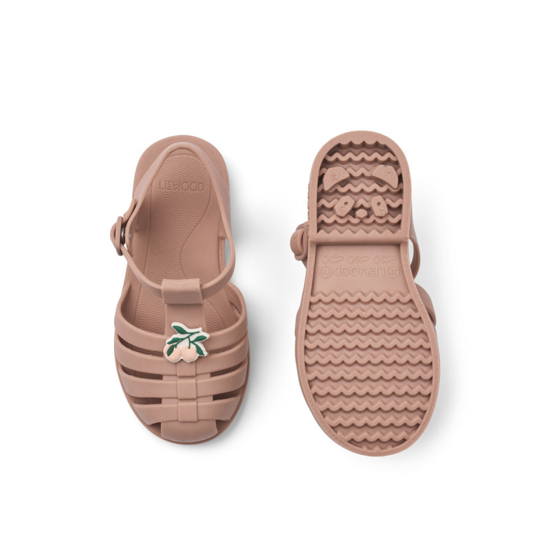 LIEWOOD sandały Bre Beach z ozdobami Peach / Dark rose